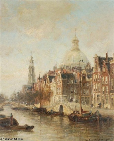West Church Tower And Lutherian Church — Cornelis Christiaan Dommelshuizen