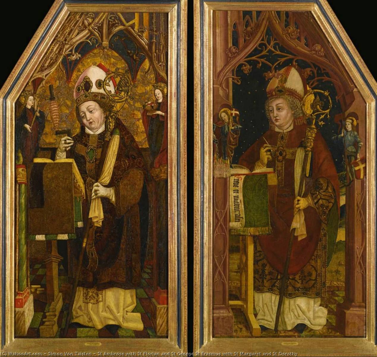 St Ambrose With St Florian And St George St Erasmus With St Margaret And St Dorothy — Simon Von Taisten