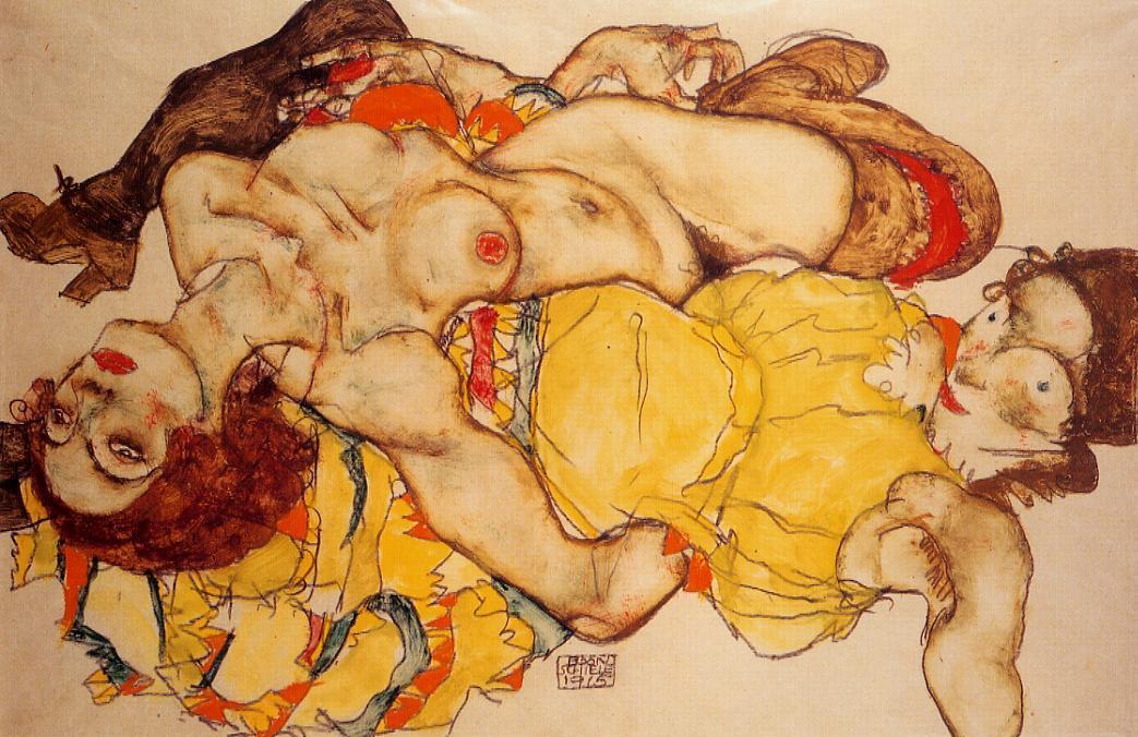 Two Girls Lying Entwined — エゴン・シエレ