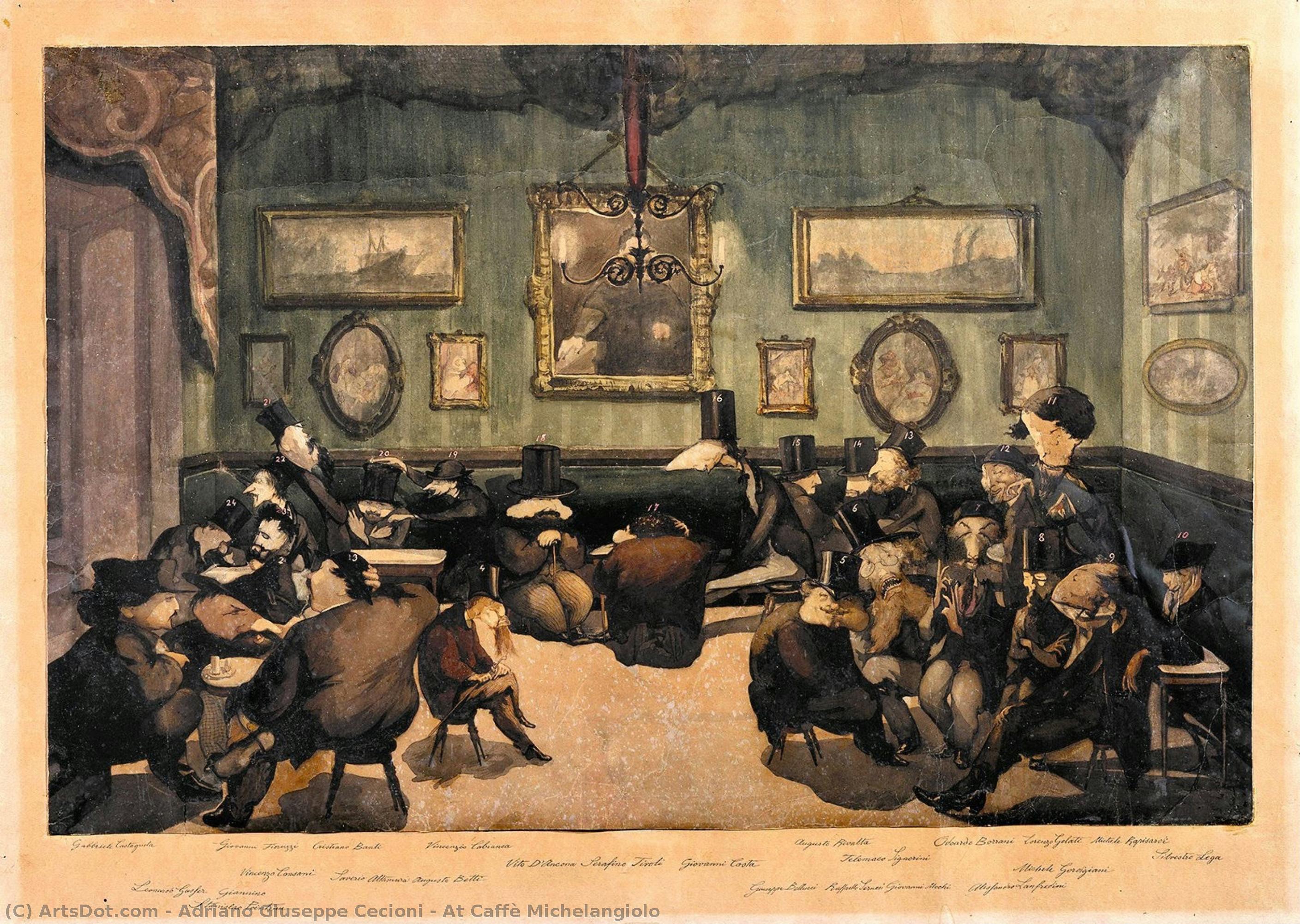 At Caffè Michelangiolo — Adriano Giuseppe Cecioni