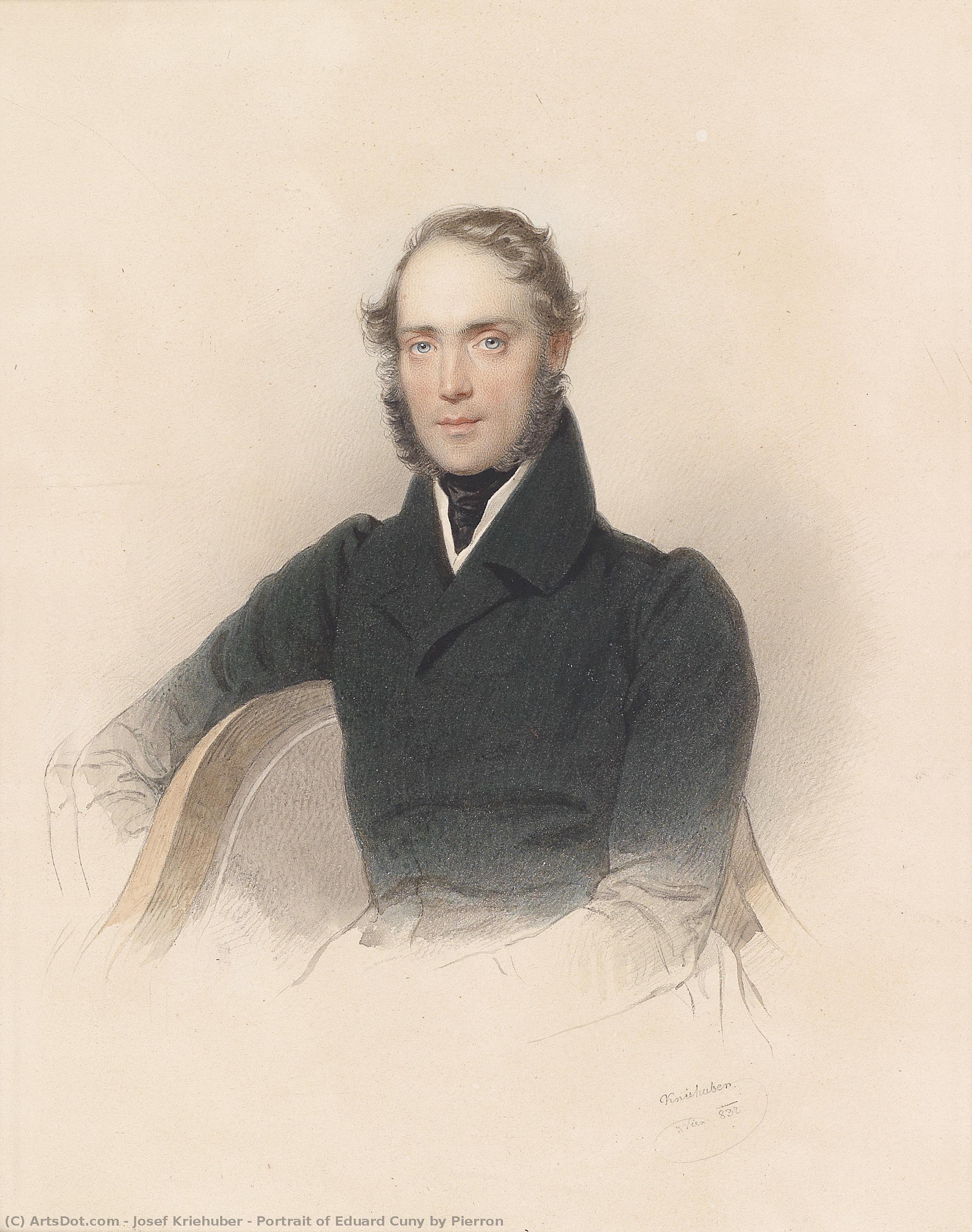 Portrait Of Eduard Cuny By Pierron — Josef Kriehuber