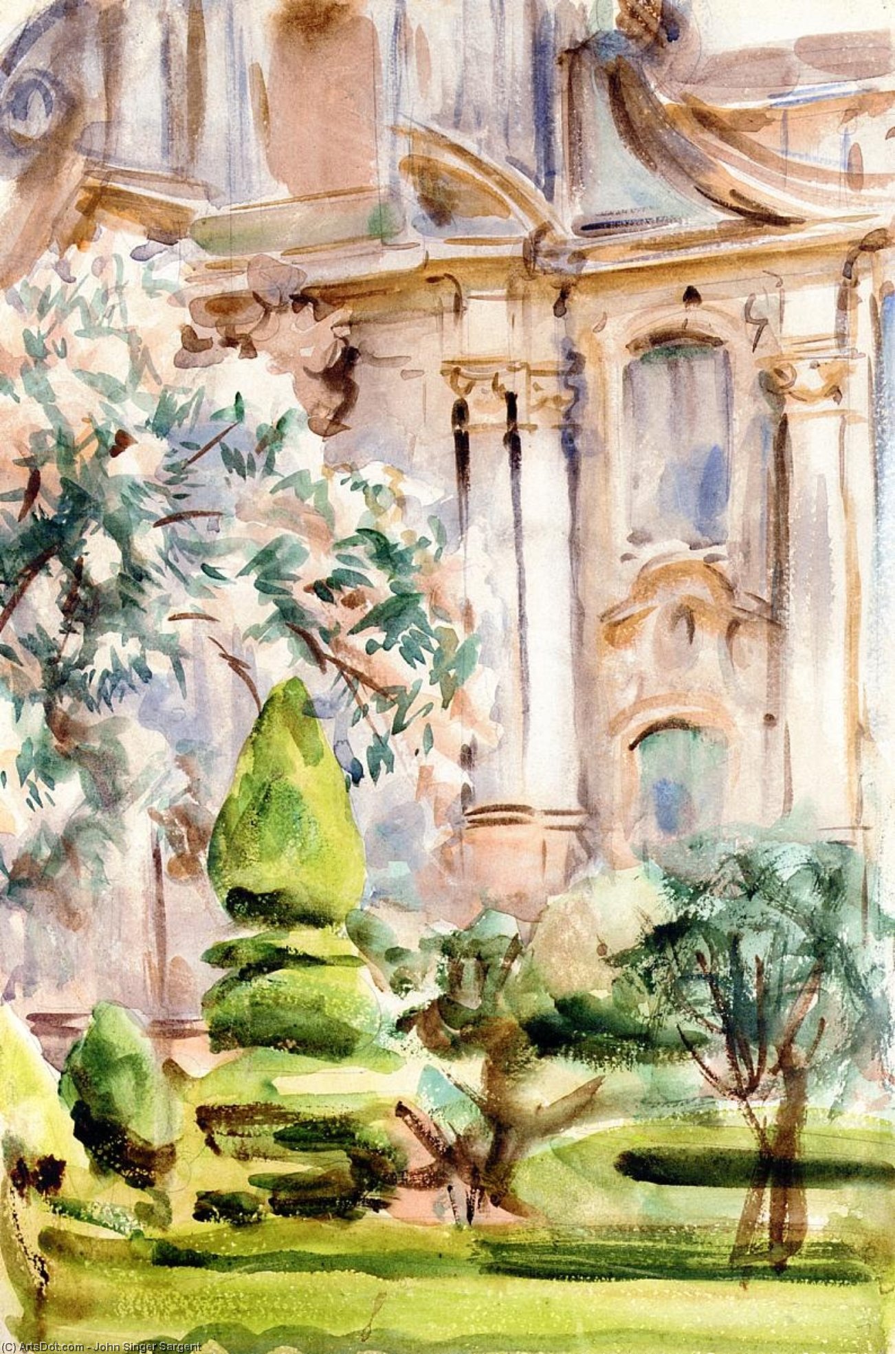 Palast Und Gärten, Spanien — John Singer Sargent