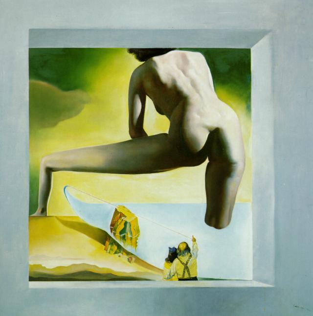 Dalh Anheben Der Haut Des Mittelmeers Zur Darstellung Von Gala, Der Geburt Der Venus (stereoskopisches Werk, Rechte Komponente), 1977 — Salvador Dalí