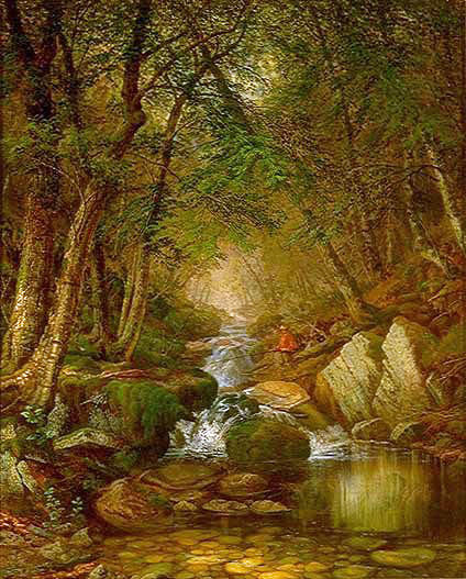 Trout Fishing In The Adirondacks — Thomas Worthington Whittredge