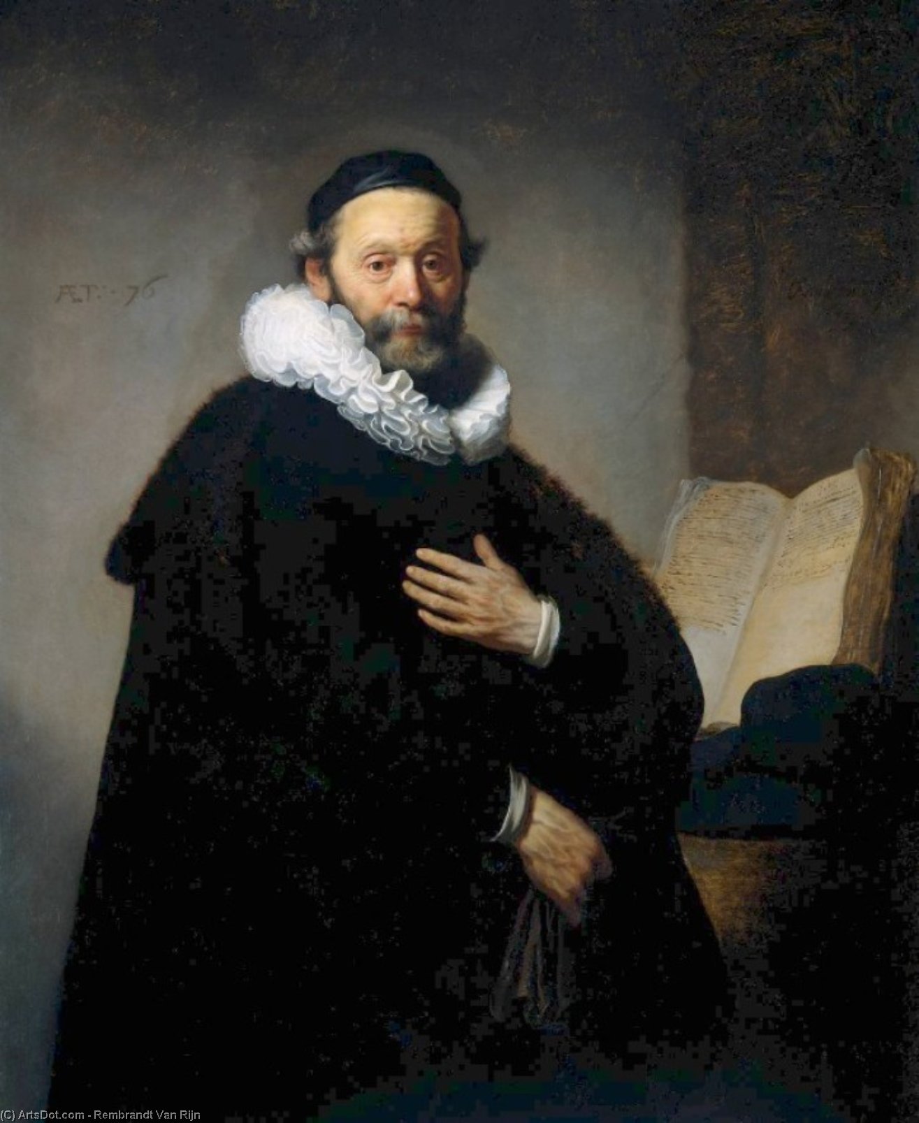 Johannes Wtenbogaert, Remonstrant Minister — Rembrandt Van Rijn