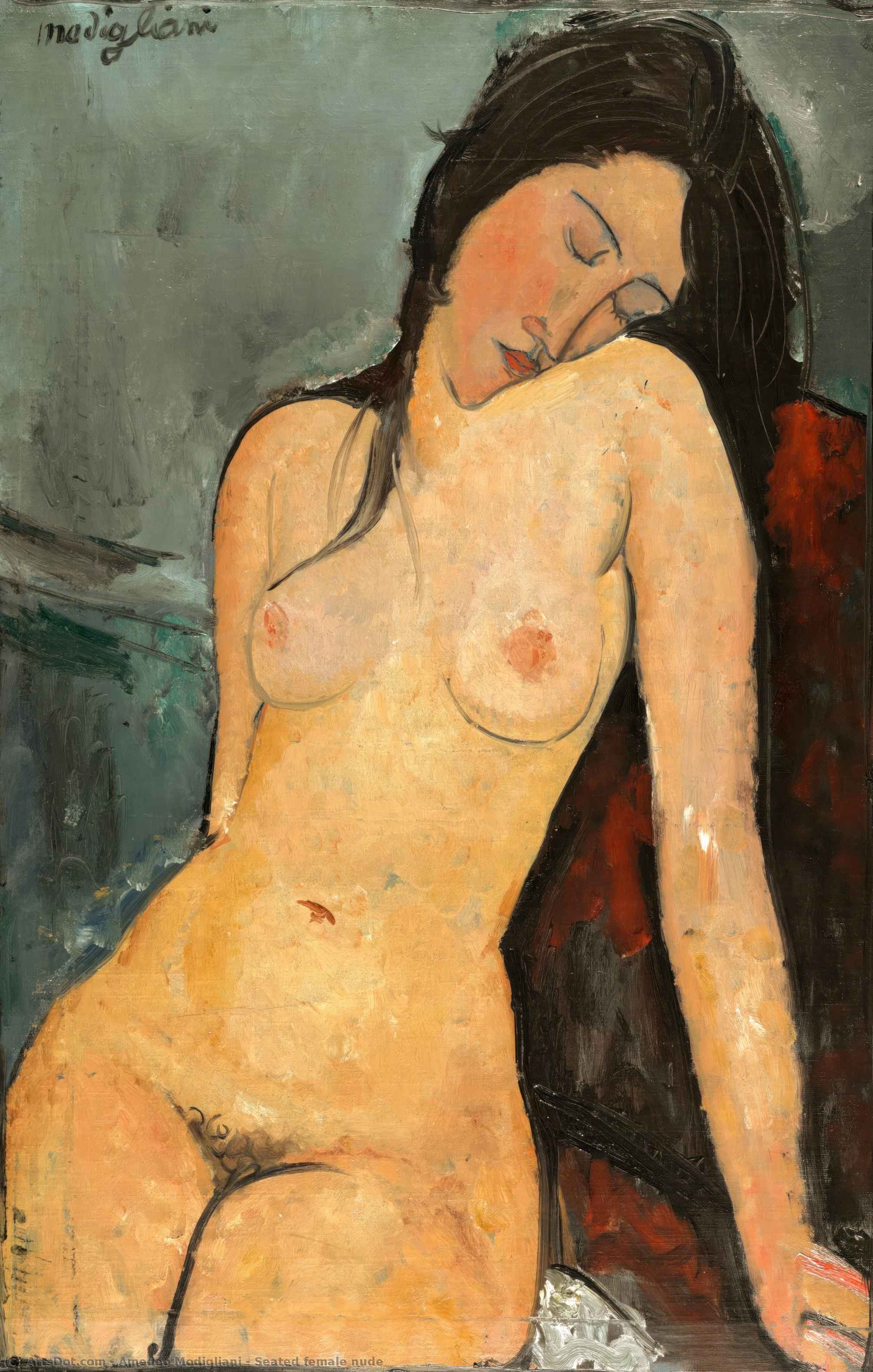 Seated Female Nude — Amedeo Clemente Modigliani
