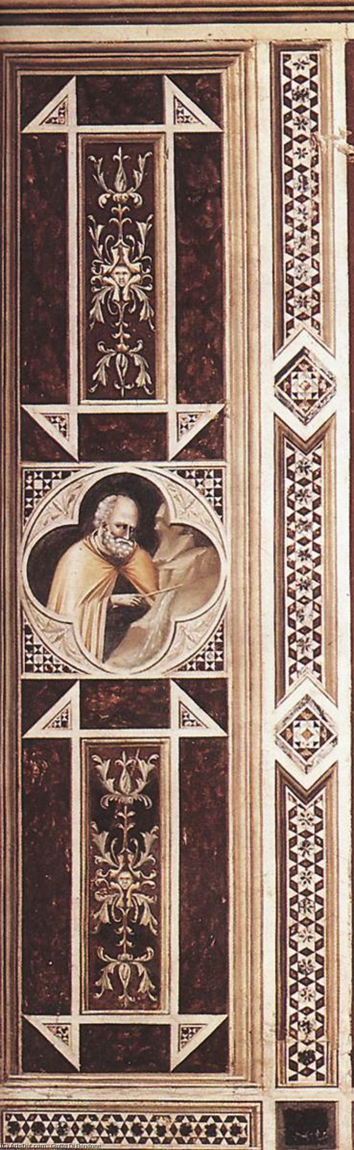 Moisés Hace Brotar Agua De La Roca (en La Banda Decorativa) — Giotto Di Bondone