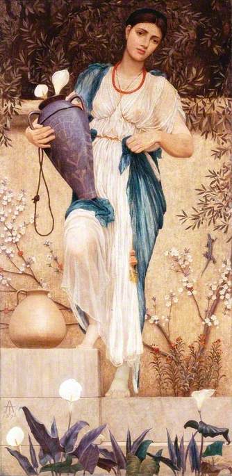 Woman With Lilies — Thomas Armstrong