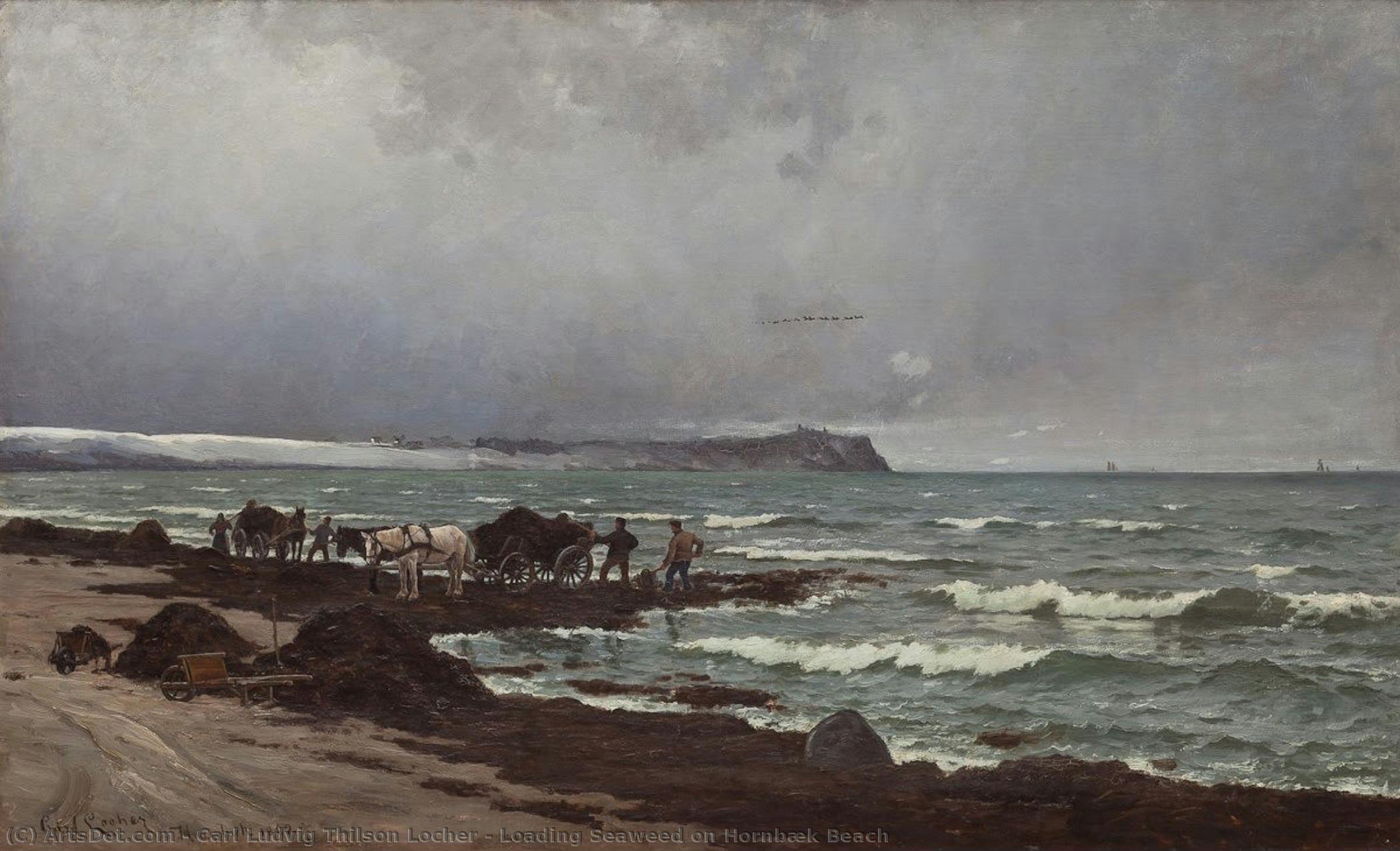 Loading Seaweed On Hornbæk Beach — Carl Ludvig Thilson Locher