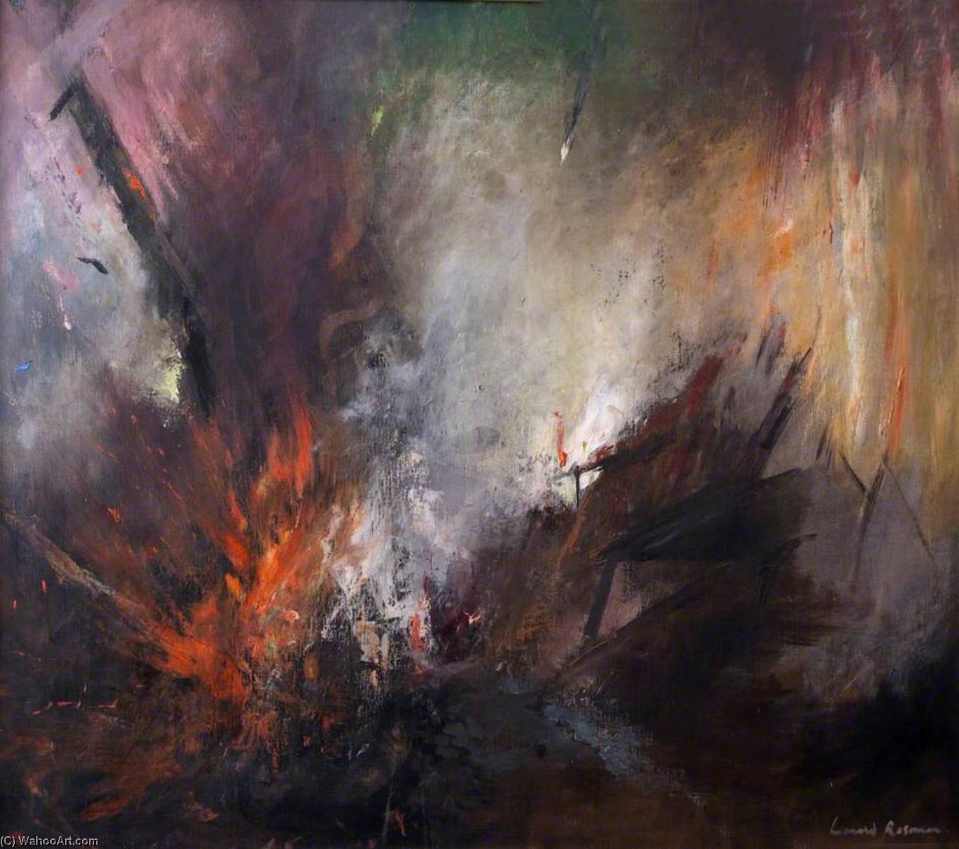 'blitz' (london Docks) — Leonard Henry Rosoman