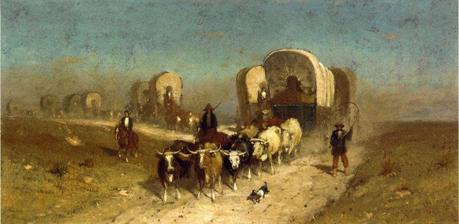 Westward Ho: Study For Ships Of The Plains — Samuel Colman