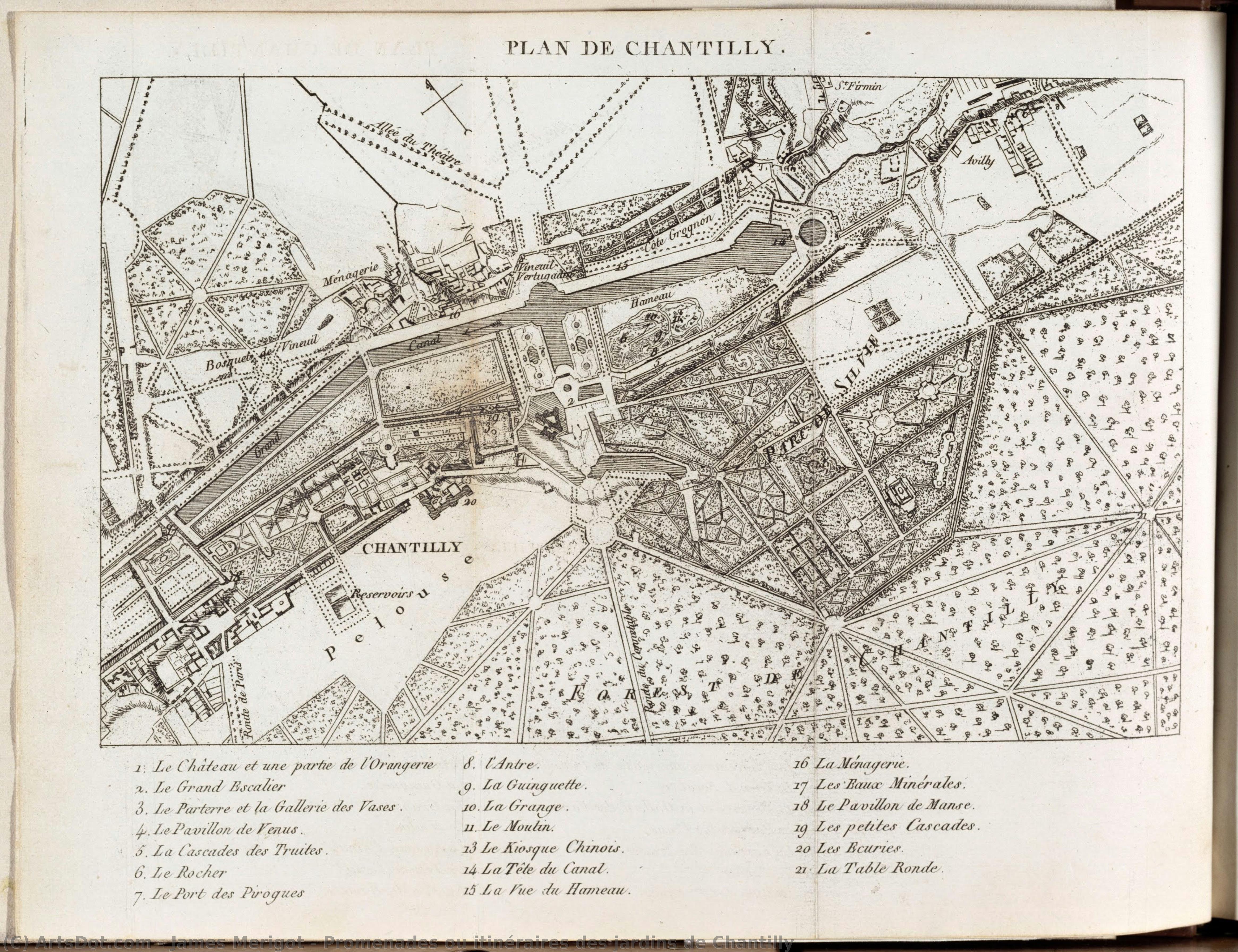 Promenades Ou Itinéraires Des Jardins De Chantilly — James Merigot