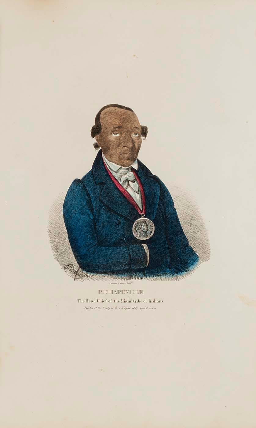 Richardville The Head Chief Of The Miami Tribe Of The Indians, From The Aboriginal Portfolio — James Otto Lewis