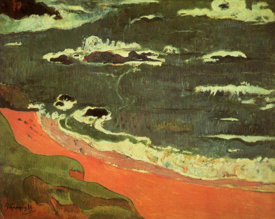 Beach At Le Pouldu — Eugène Henri Paul Gauguin