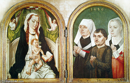 Virgin And Child With Three Donors — Master Of The Legend Of Saint Ursula