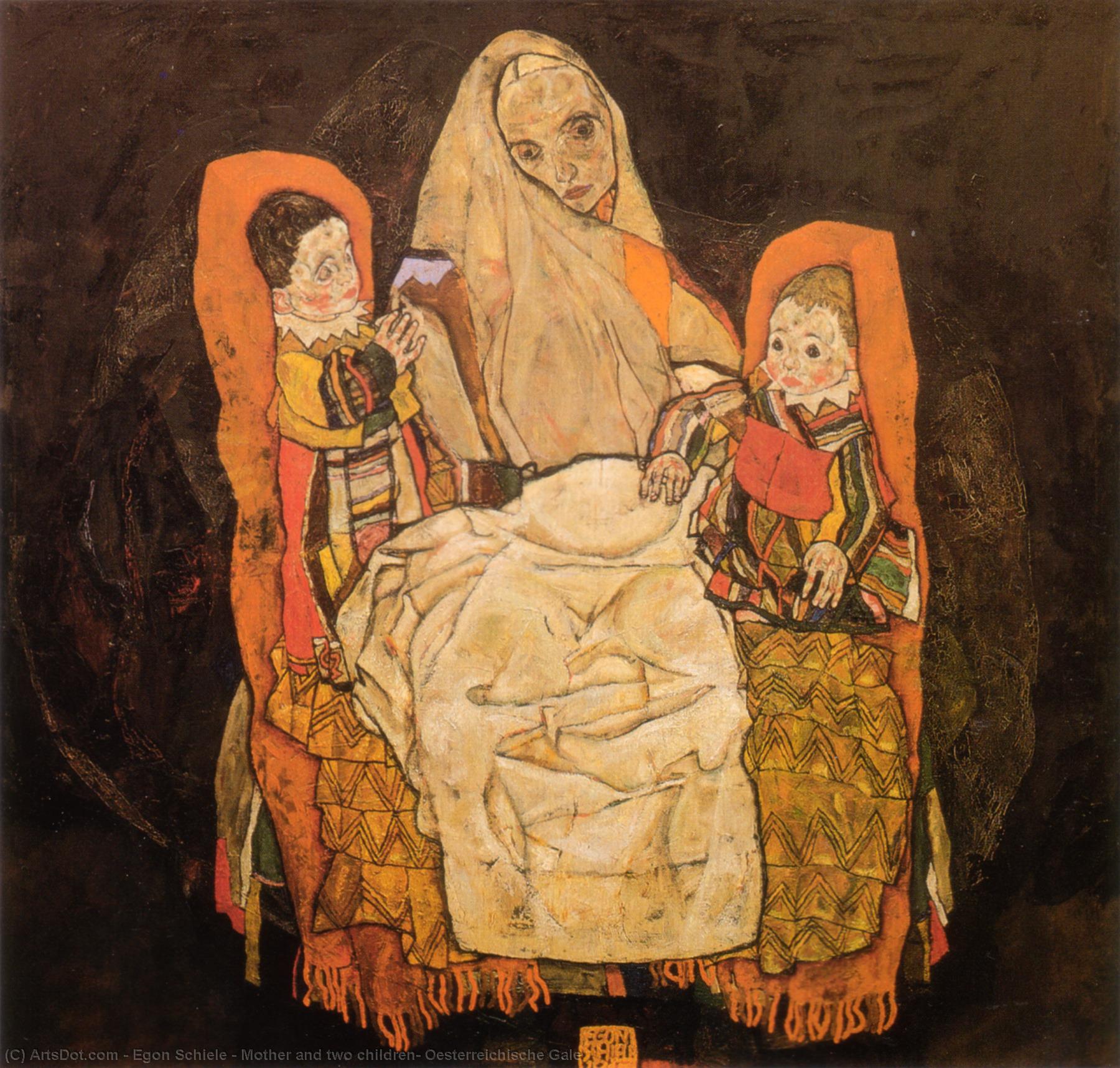 Mother And Two Children, Oesterreichische Gale — Egon Schiele