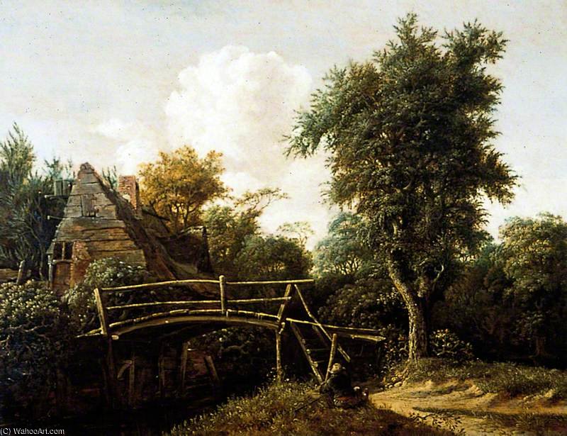 Landscape With Cottage And Bridge — Cornelius Decker