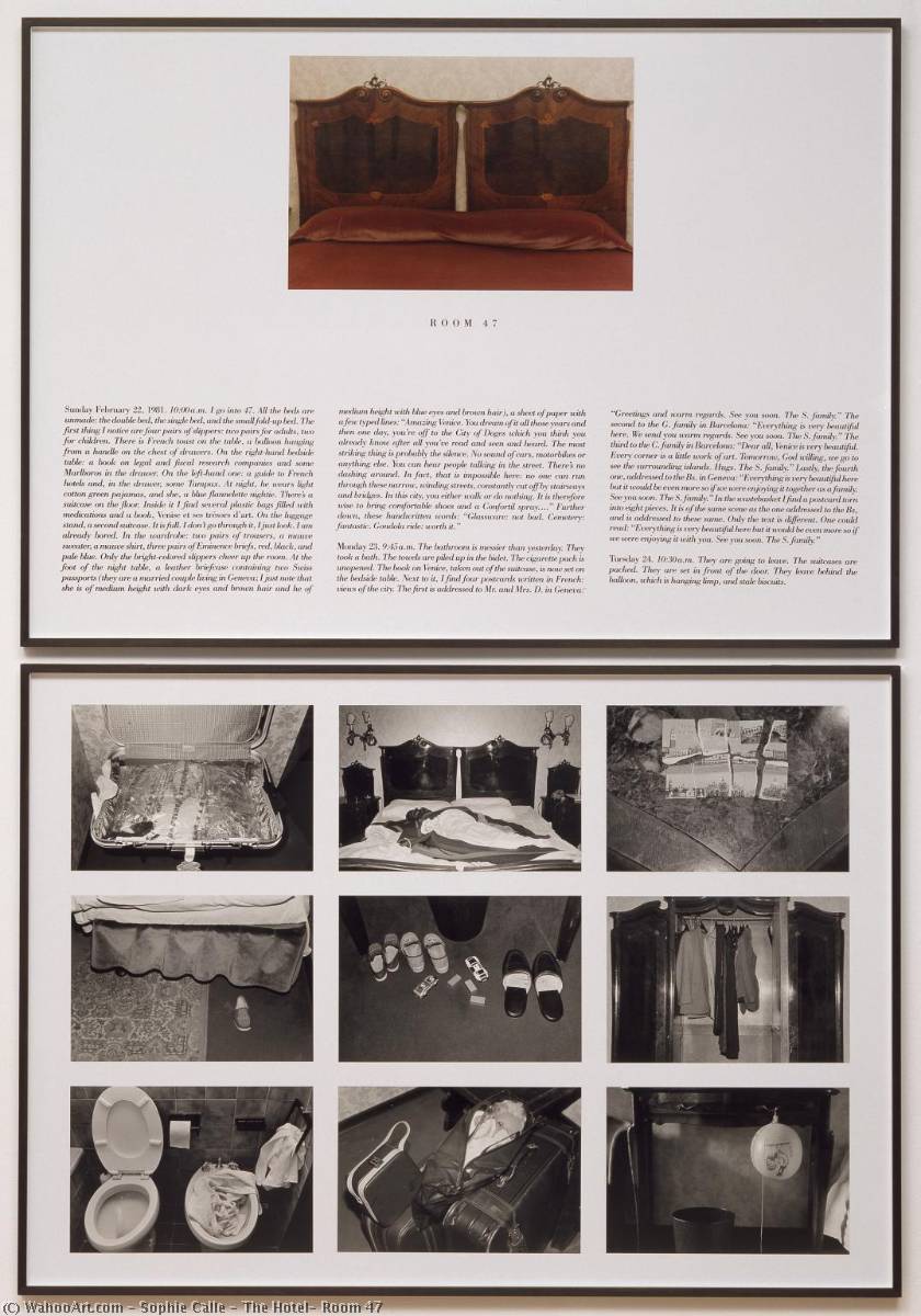 The Hotel, Room 47 — Sophie Calle
