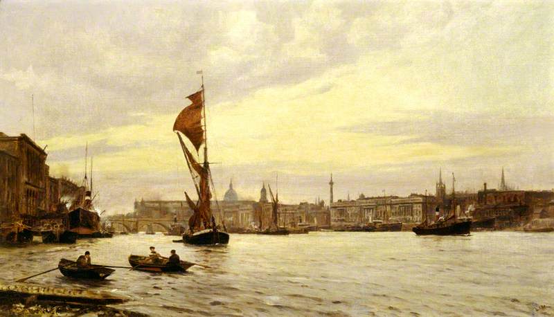 Evening In The Pool, River Thames, London — Frederic Almore Winkfield