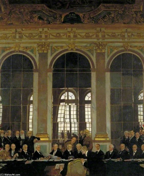 The Signing Of Peace In The Hall Of Mirrors, Versailles — Sir William Newenham Montague Orpen