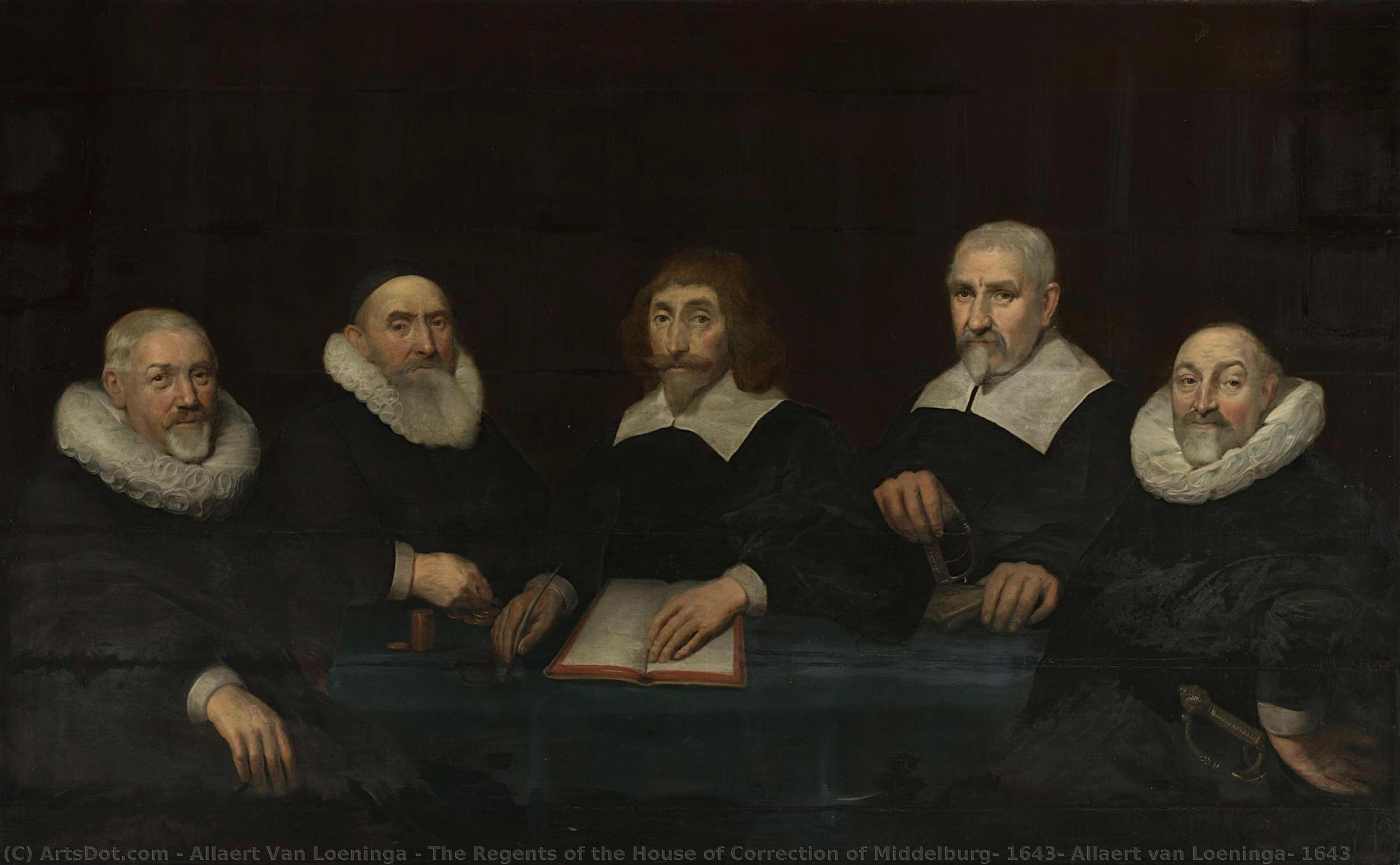 The Regents Of The House Of Correction Of Middelburg, 1643, Allaert Van Loeninga, 1643 — Allaert Van Loeninga