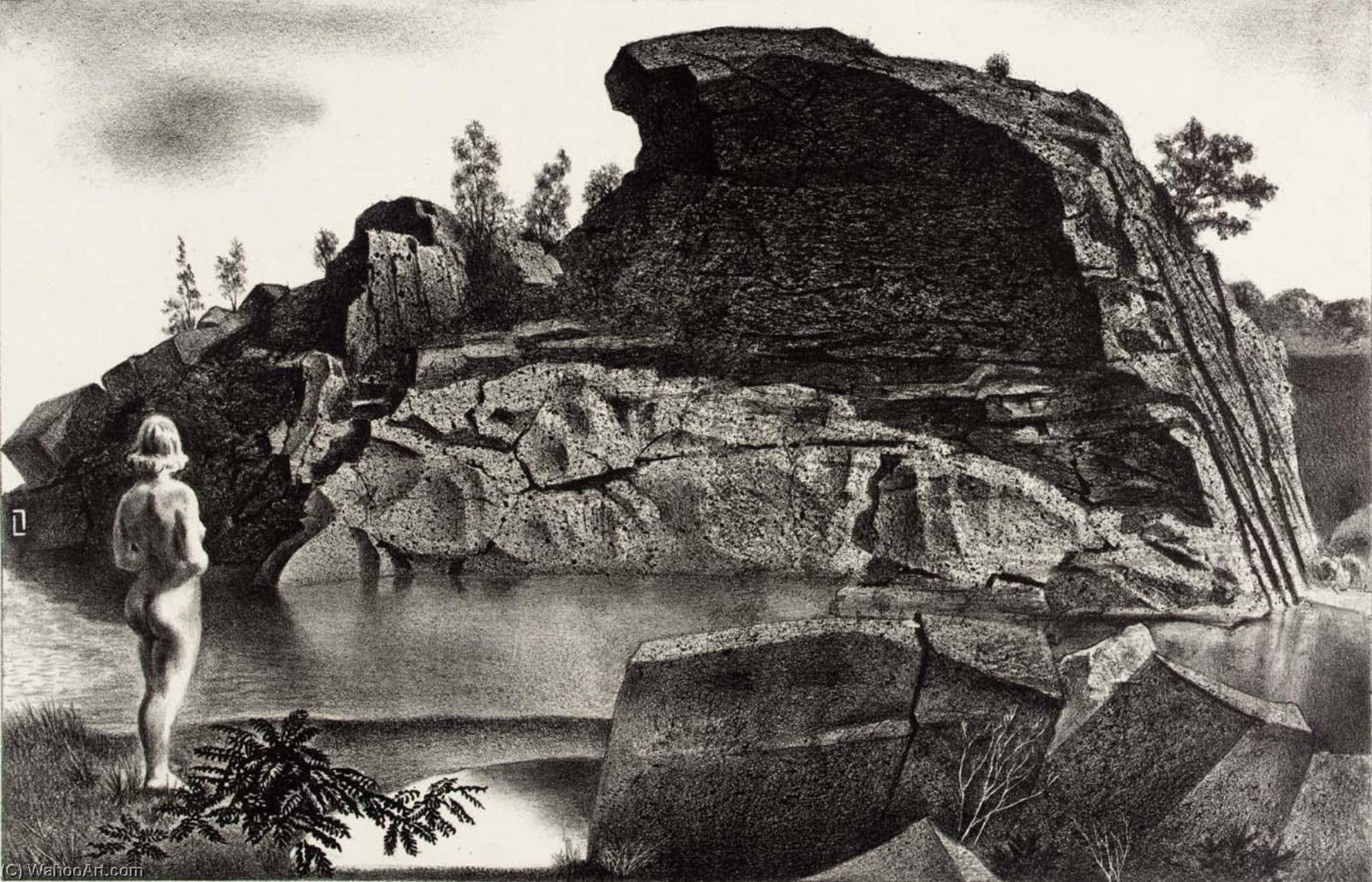 Nude In A Quarry — Louis Lozowick