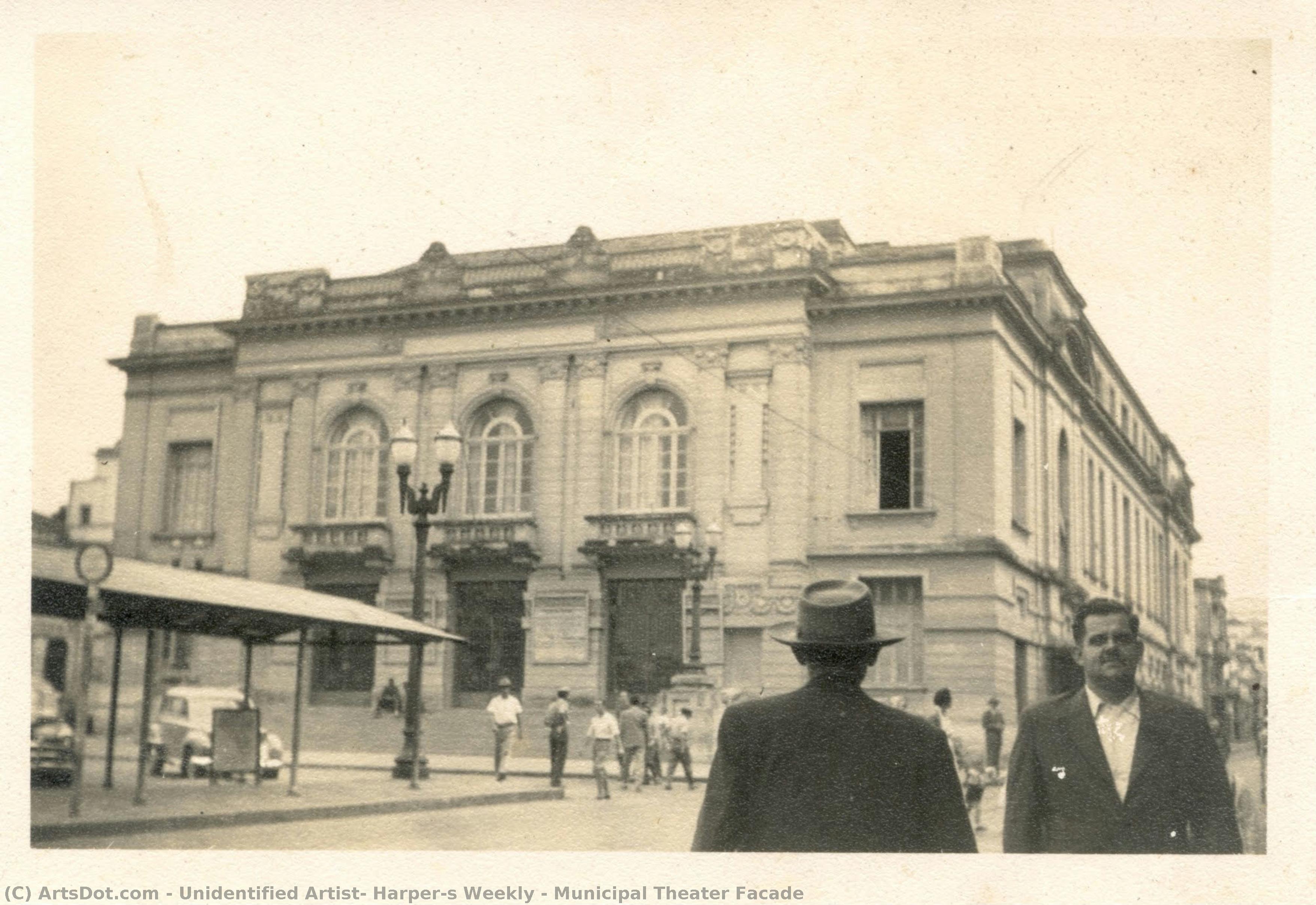 Municipal Theater Facade — Unidentified Artist, Harper's Weekly
