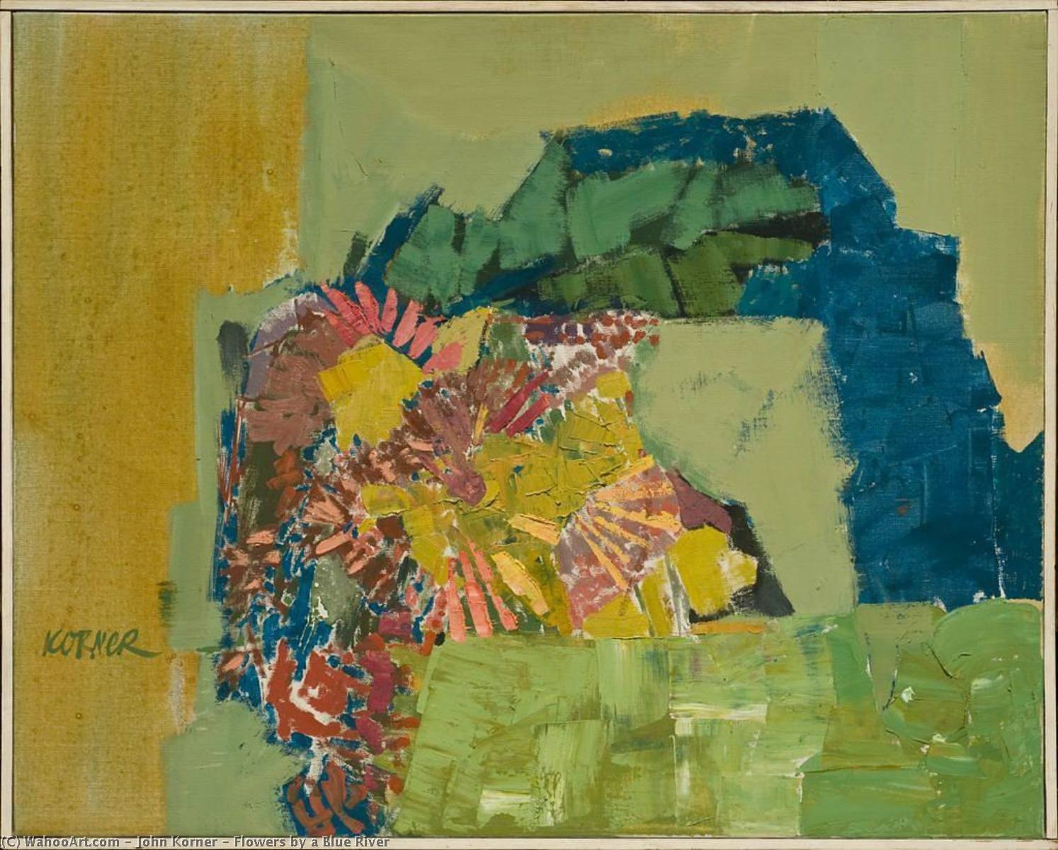 Flowers By A Blue River — John Korner