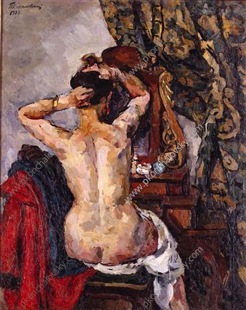 The Woman In Front Of A Mirror — Pyotr Konchalovsky