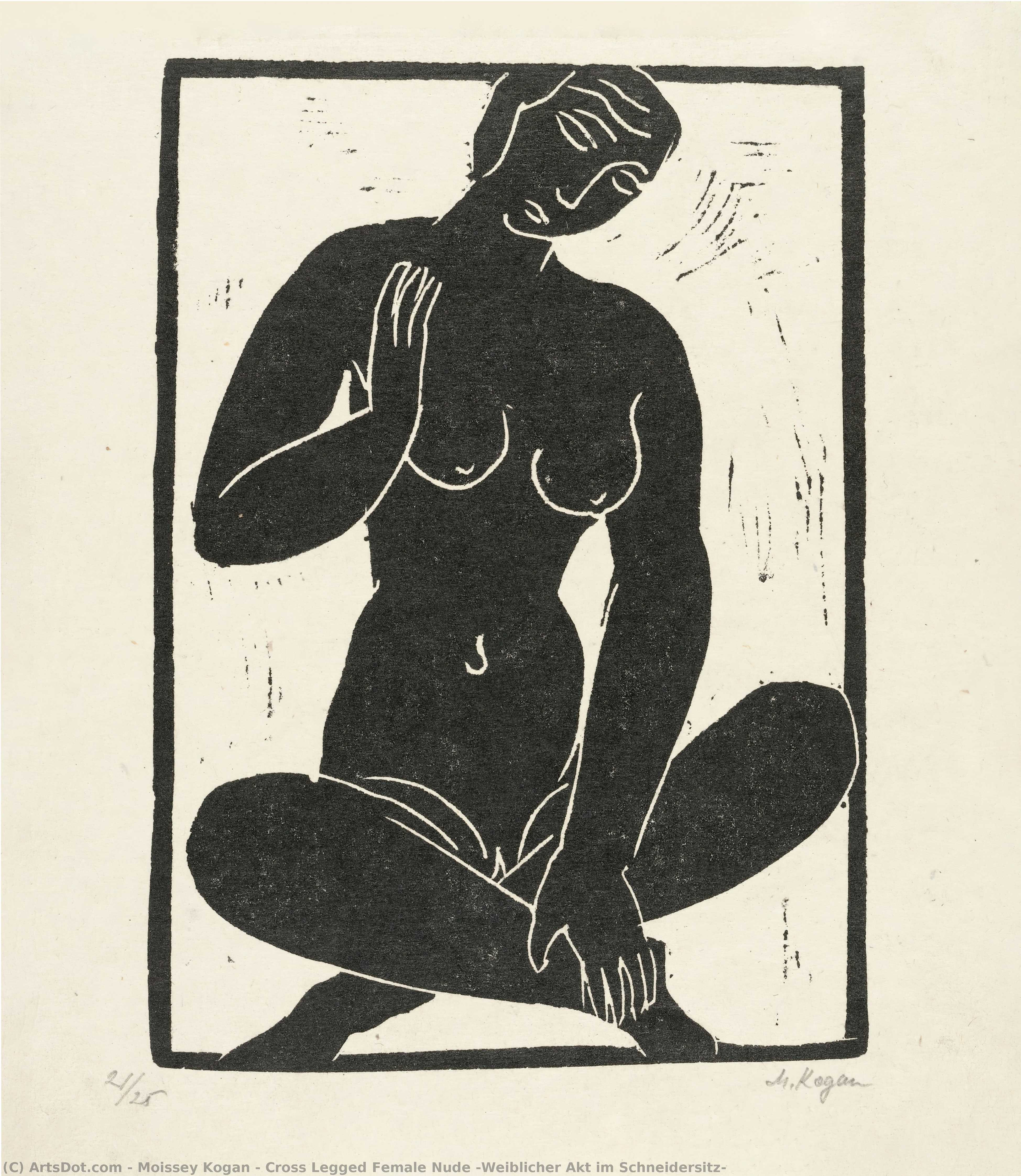 Cross Legged Female Nude (weiblicher Akt Im Schneidersitz) — Moissey Kogan