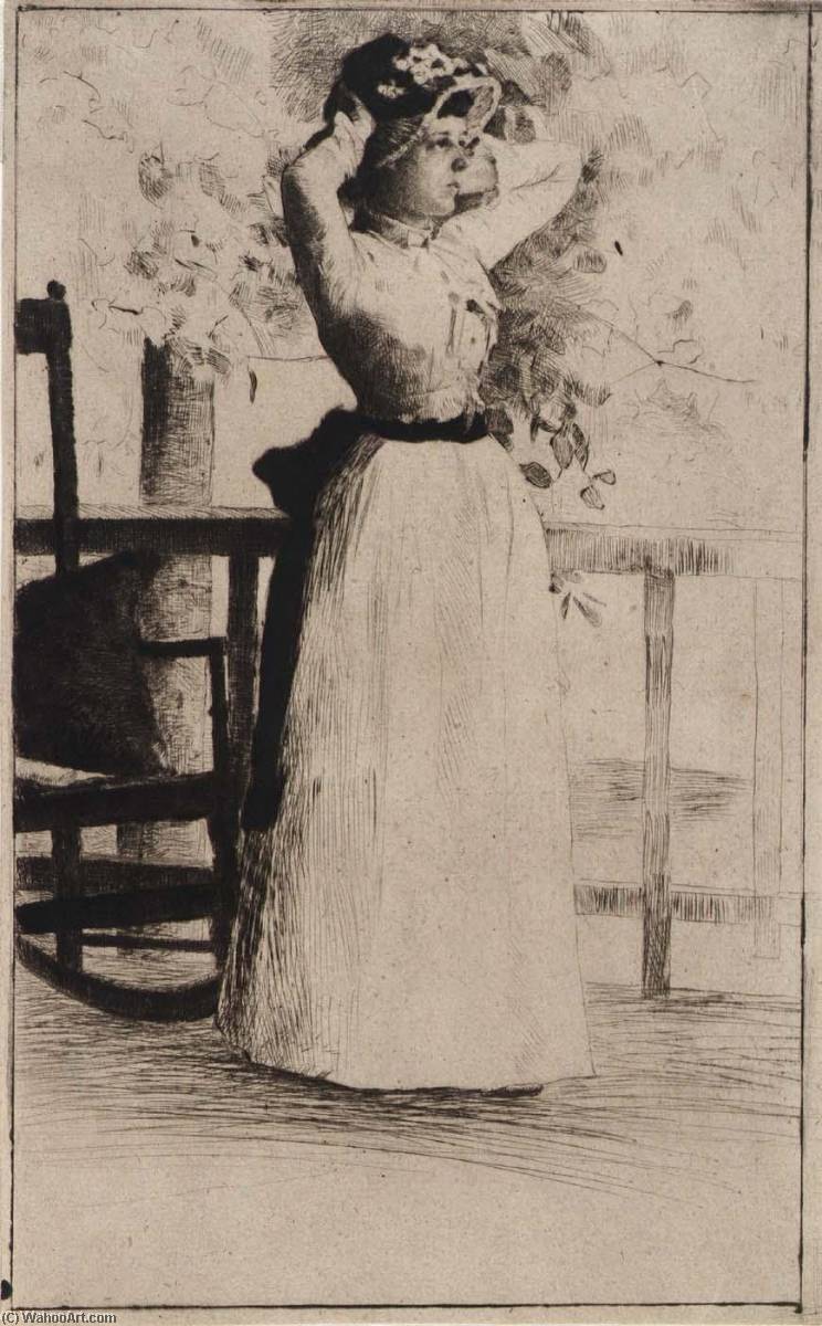 Portrait Of Miss Hoe — Julian Alden Weir