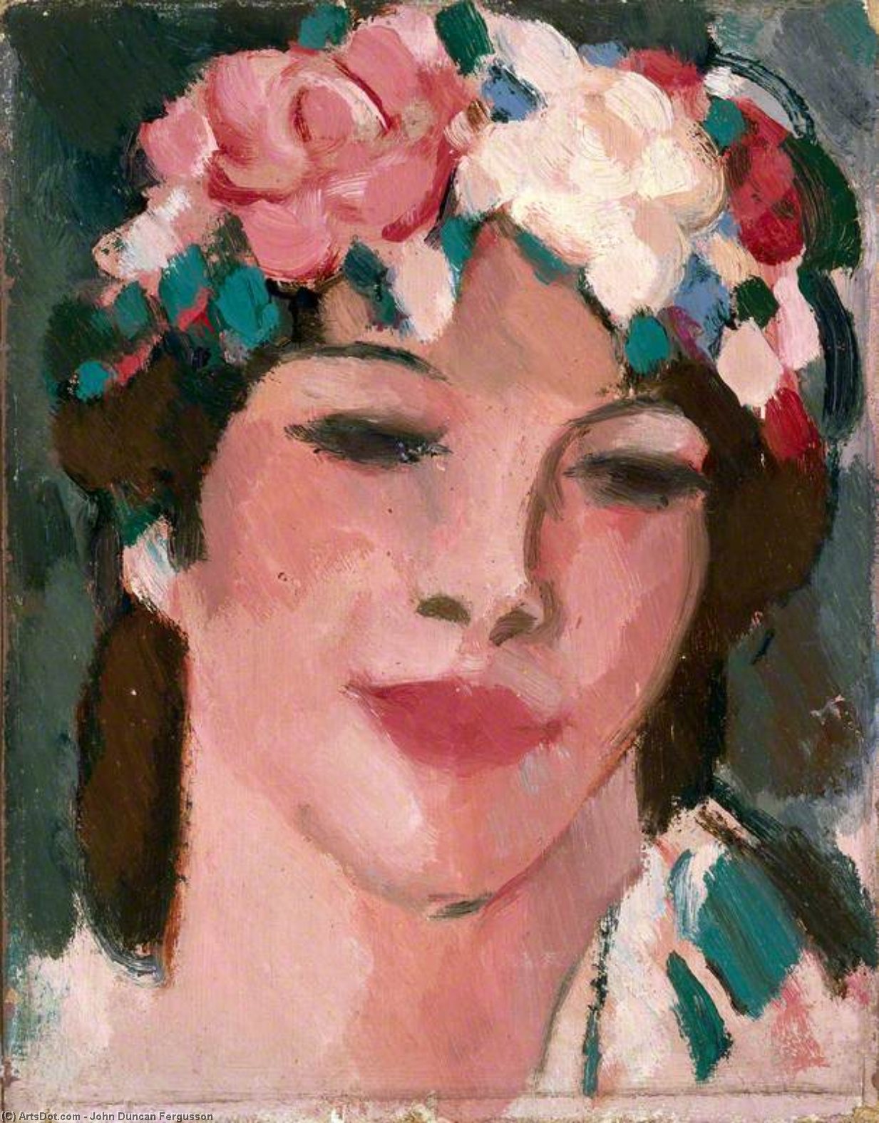 Young Woman With Flowers — John Duncan Fergusson