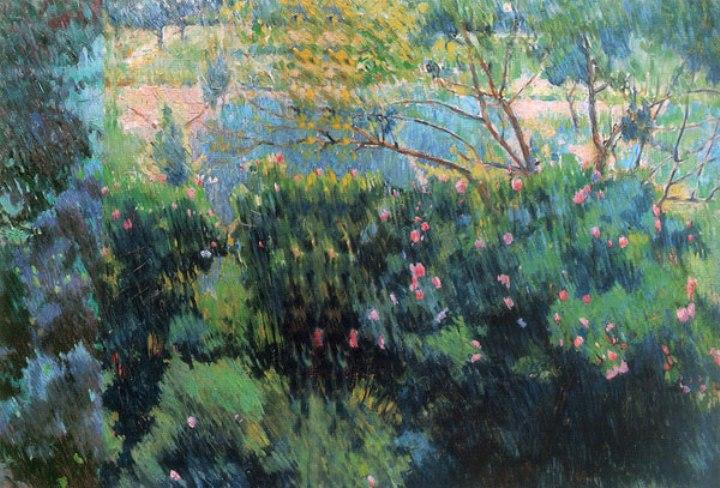 Pink Bush After Rain — Mikhail Fiodorovich Larionov