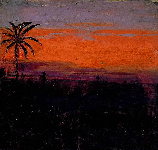 The Sky Simulated By Red Flamingoes, Study For Book Concealing Coloration In The Animal Kingdom), (painting) — Abbott Handerson Thayer