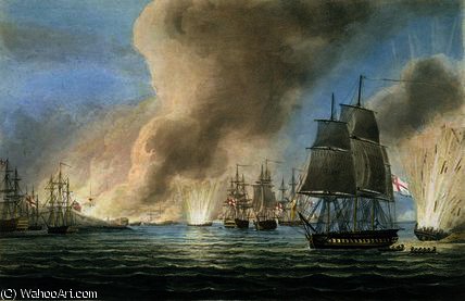 Destruction Of The Turkish Fleet, 19th February — Thomas Whitcombe