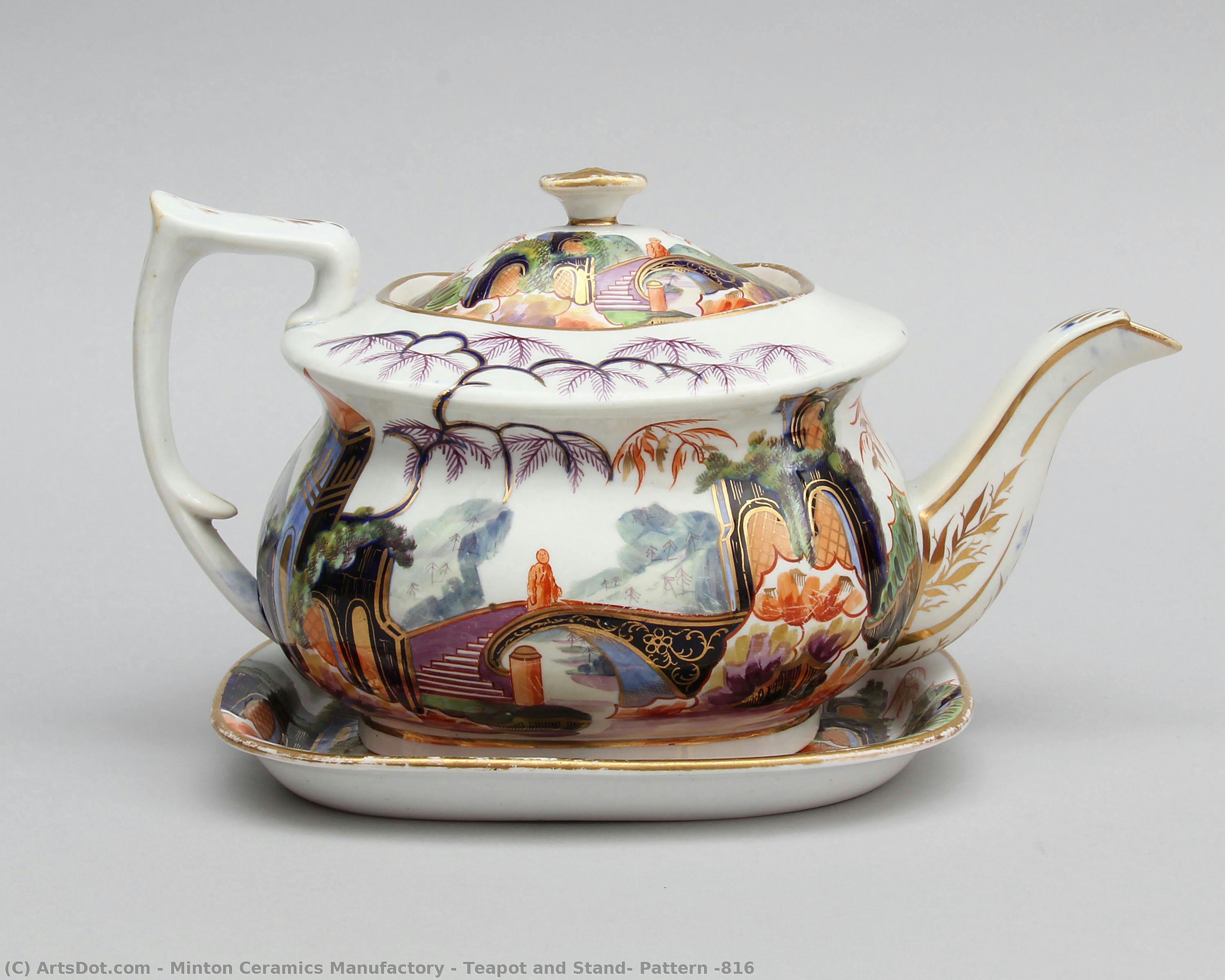 Teapot And Stand, Pattern #816 — Minton Ceramics Manufactory