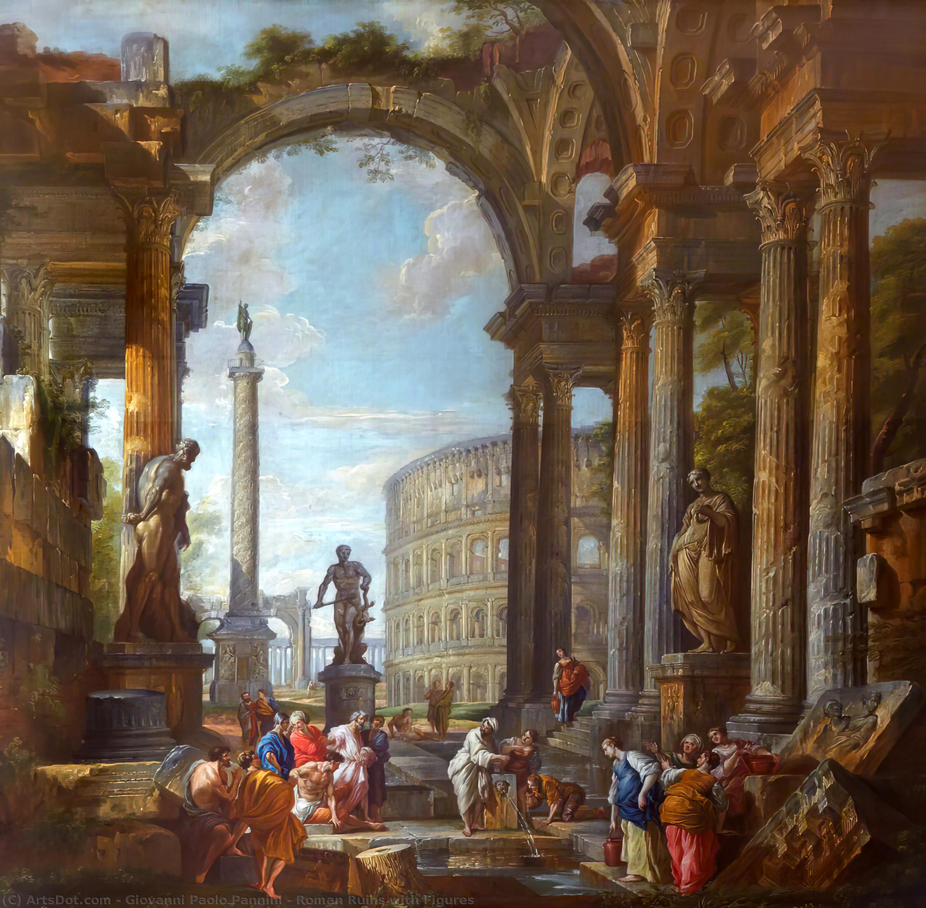 Roman Ruins With Figures — ジョヴァンニ・パオロ・パニーニ