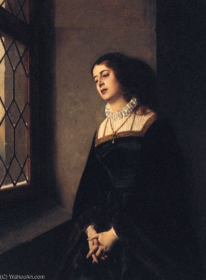 Portrait Of A Lady, Three-quarter-length — Baron Heinrich Von Angeli