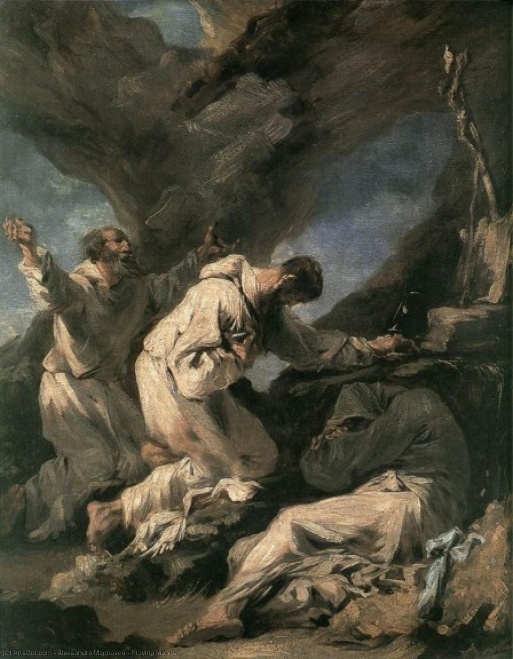 Praying Monks — Alessandro Magnasco