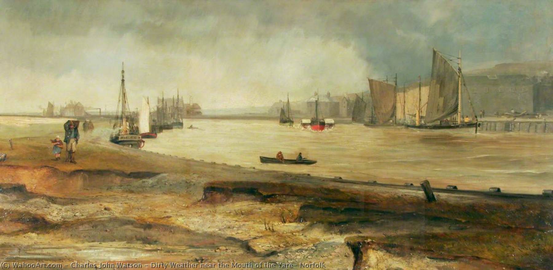 Dirty Weather Near The Mouth Of The Yare, Norfolk — Charles John Watson