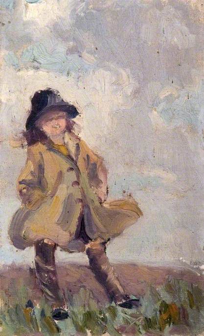 Portrait Of A Child Wearing A Coat And Hat — Elizabeth Muntz