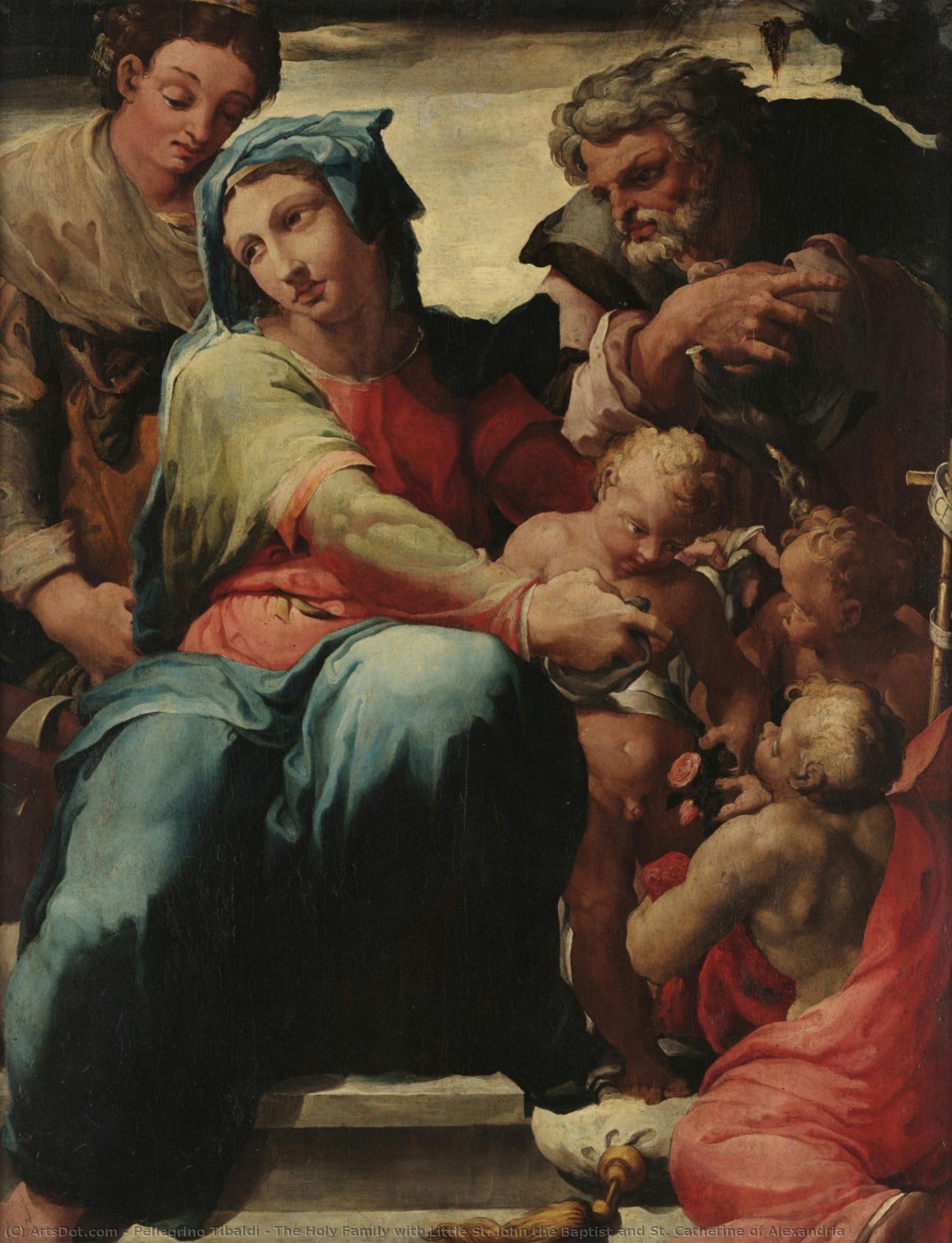 The Holy Family With Little St. John The Baptist And St. Catherine Of Alexandria — Pellegrino Tibaldi