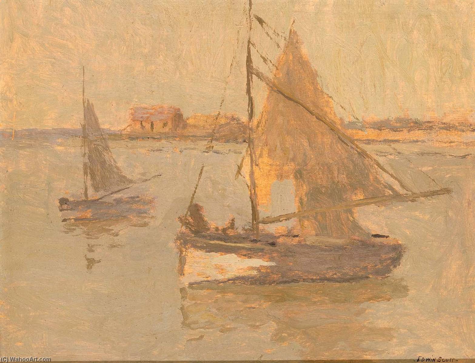 Honfleur Fishing Boats No. 1 — Frank Edwin Scott