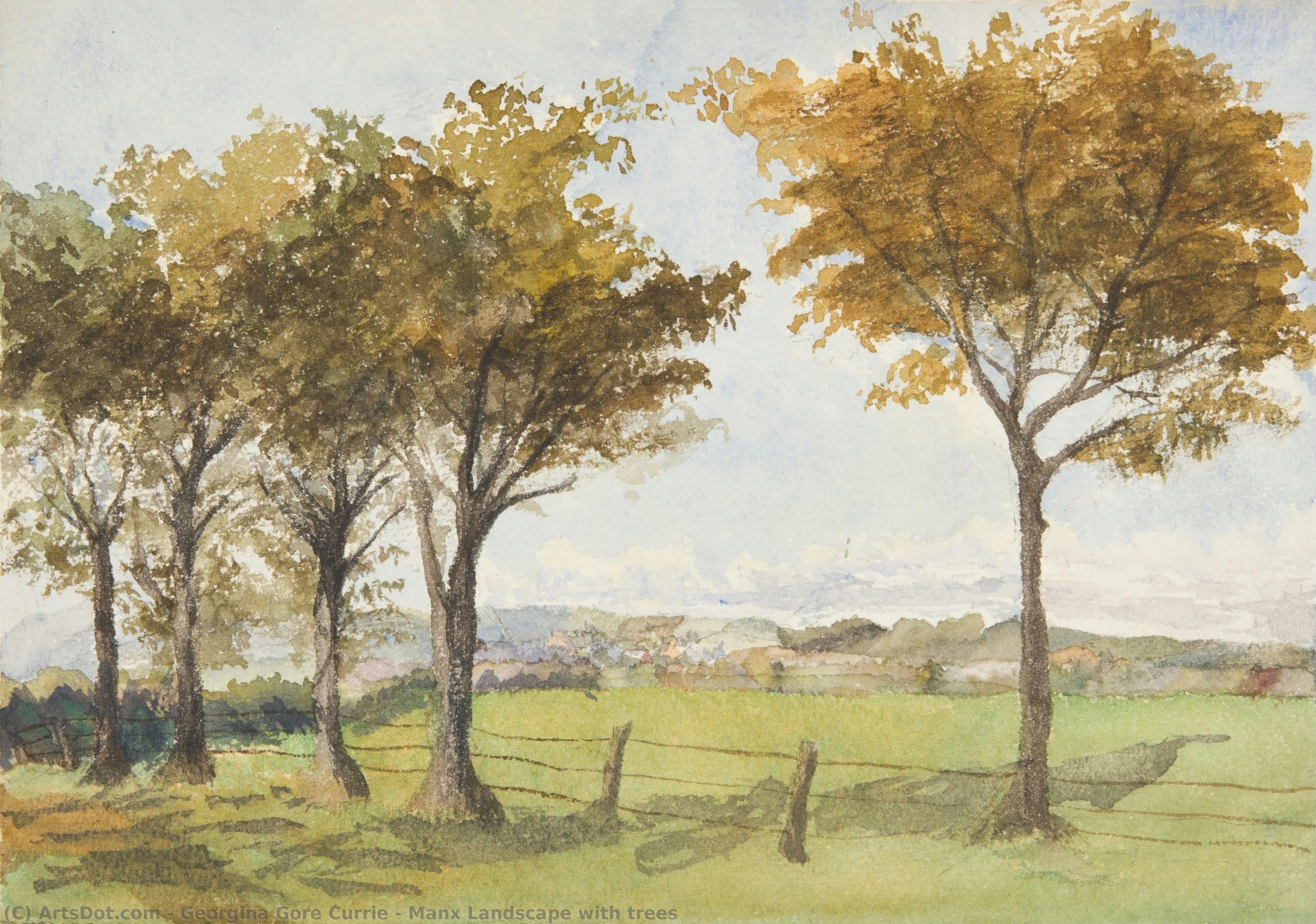 Manx Landscape With Trees — Džordžina Gor Kuri