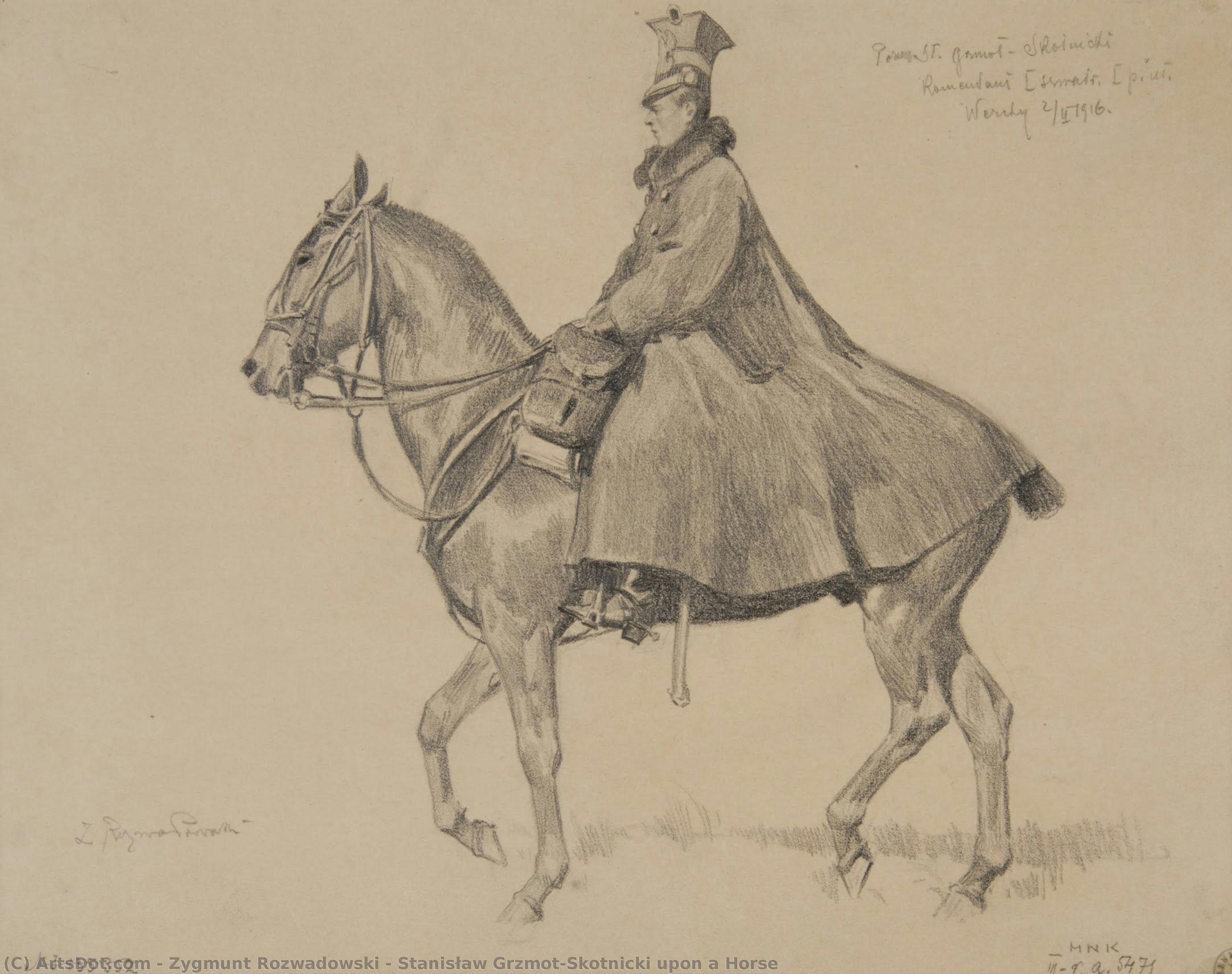 Stanisław Grzmot-skotnicki Upon A Horse — Zygmunt Rozwadowski