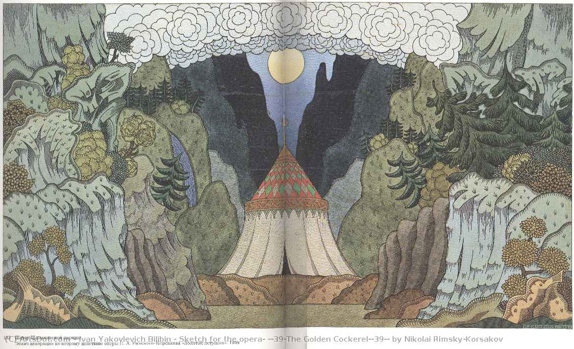 Sketch For The Opera, 'the Golden Cockerel', By Nikolai Rimsky-korsakov — Ivan Yakovlevich Bilibin