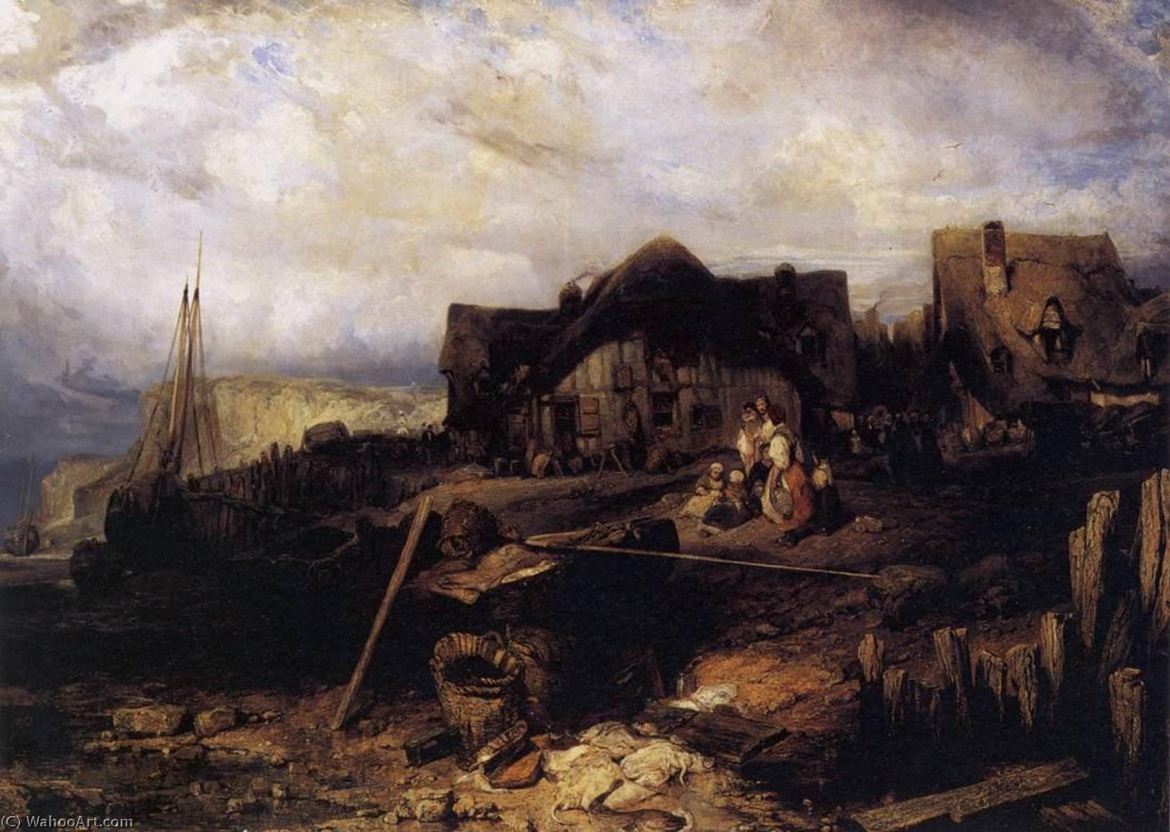 Beach At Low Tide — Louis Gabriel Eugène Isabey