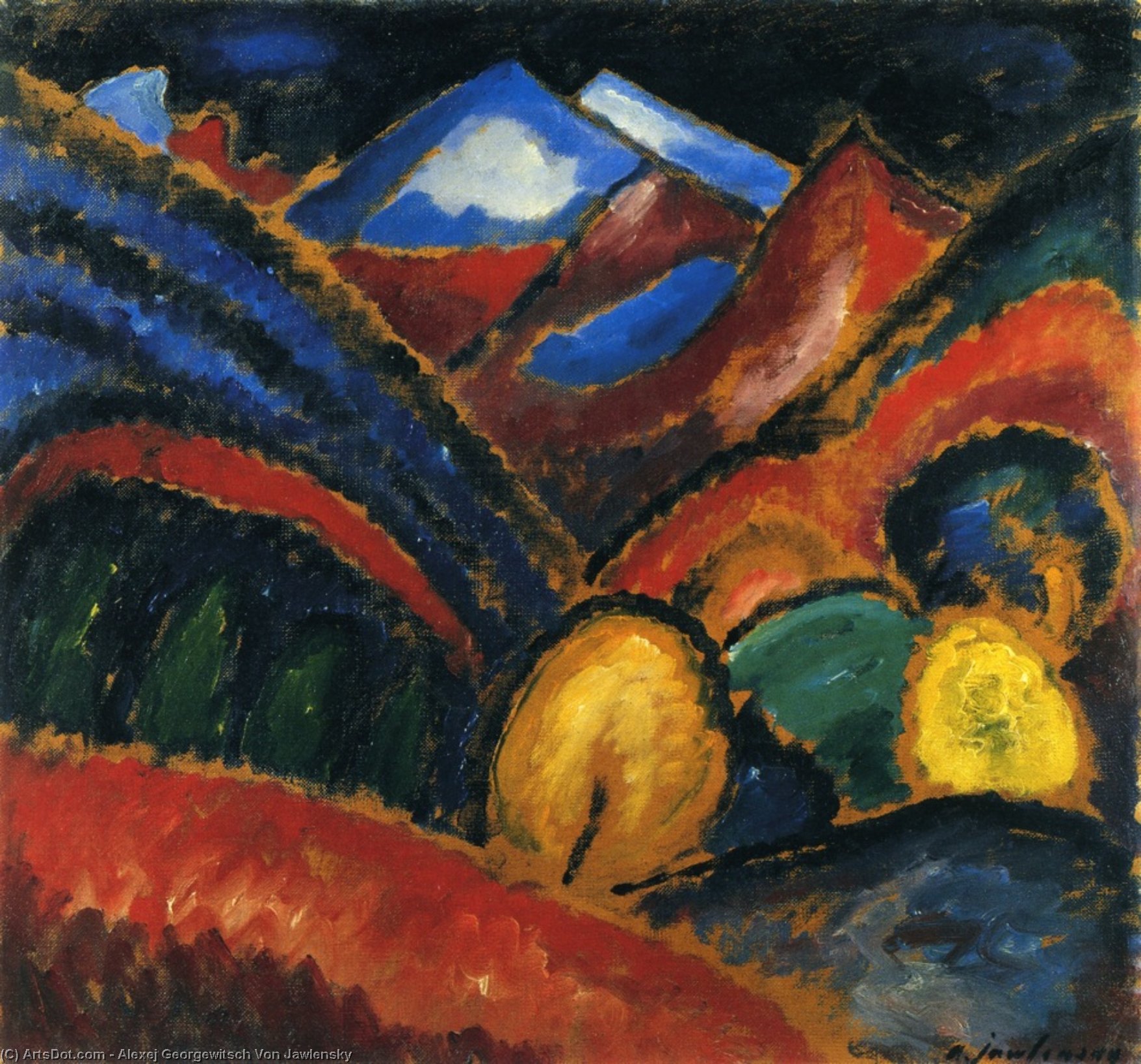 Paisaje Cerca De Oberstdorf - Otoño — Alexej Von Jawlensky