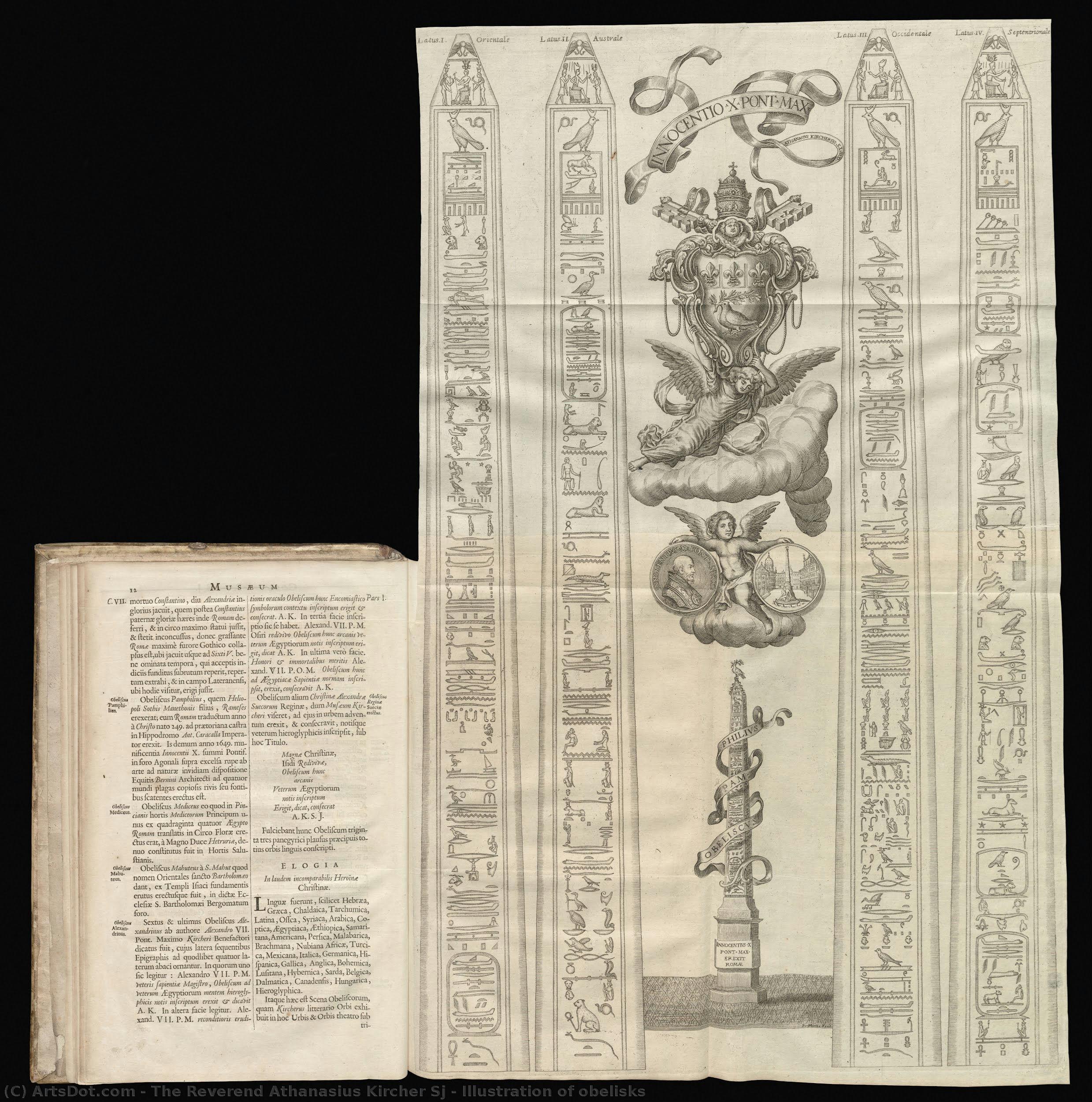Illustration Of Obelisks — The Reverend Athanasius Kircher Sj