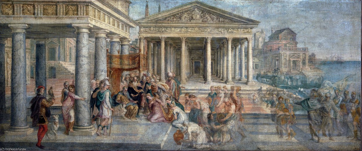 The Queen Of Sheba Before King Solomon — Lambert Sustris